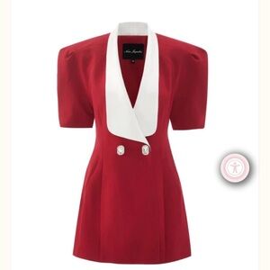 Alia Red Blazer Dress by Nana Jacqueline